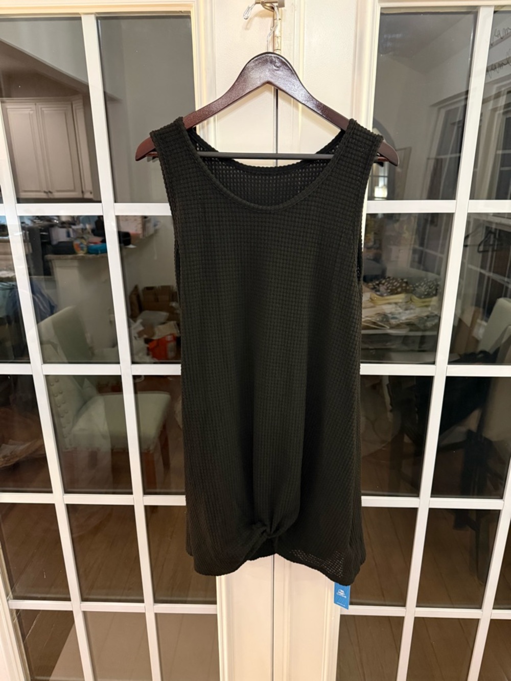 Cupshe Black Sleeveless Twisted Hem Mini Cover-Up in Black - Size XL - NWT